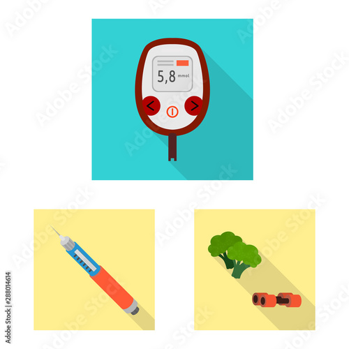 Vector design of symptom and disease symbol. Collection of symptom and treatment vector icon for stock.