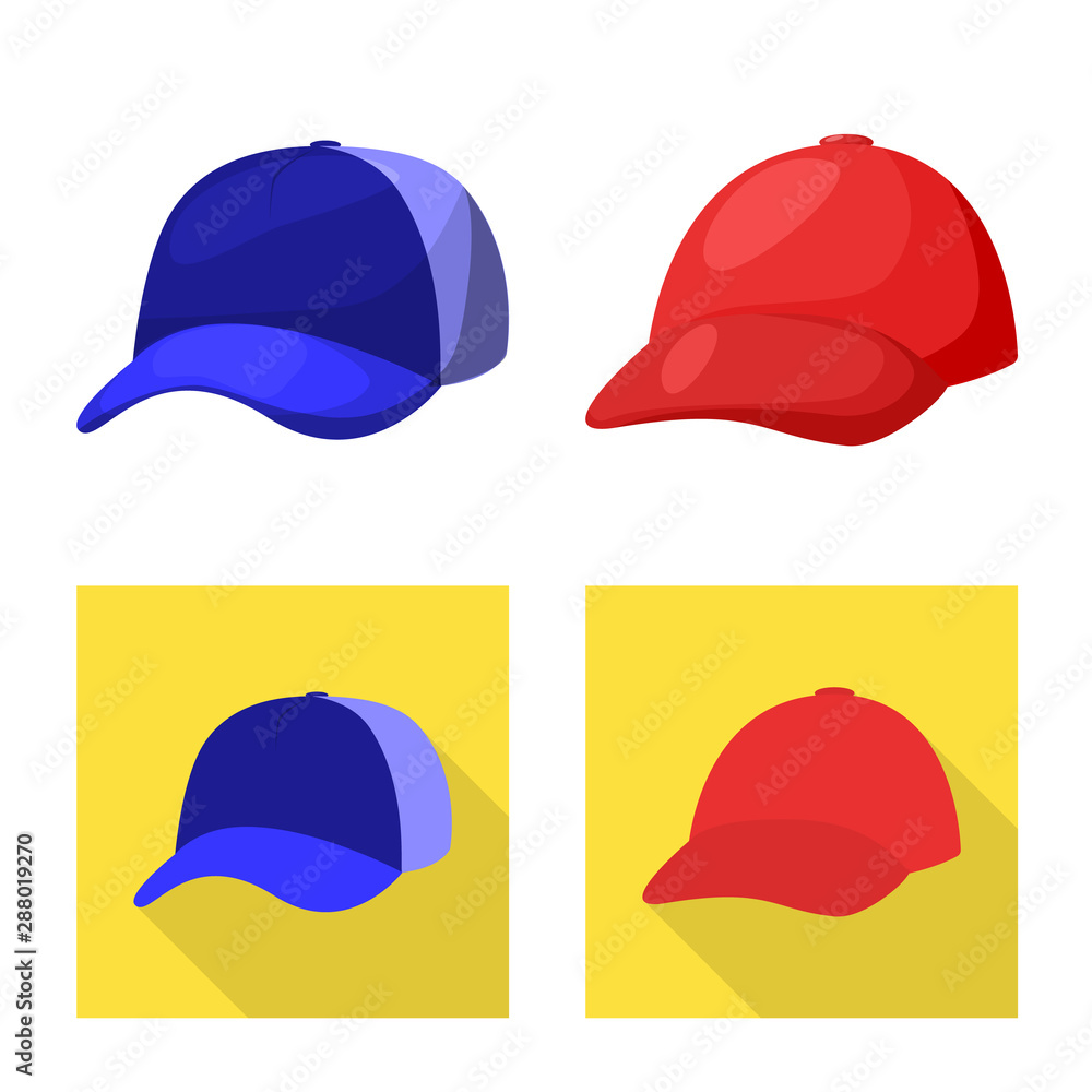Vector design of clothing and cap icon. Set of clothing and beret stock symbol for web. Vector design of clothing and cap icon. Set of clothing and beret stock symbol for web.