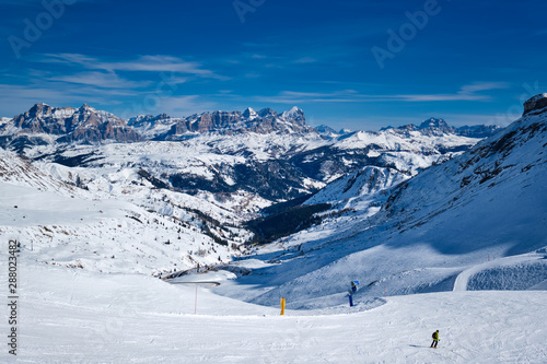 Ski resort in Dolomites, Italy