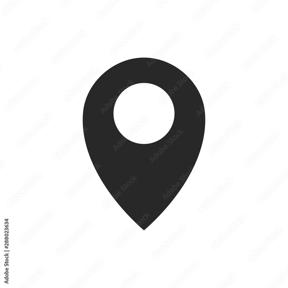 Location pin icon flat vector illustration design Location pin icon flat vector illustration design