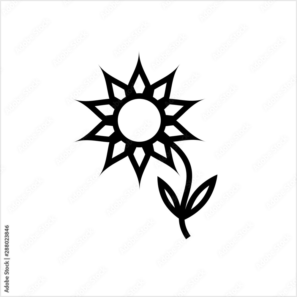 Flower Icon, Abstract Flower