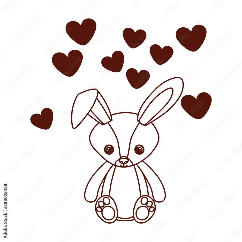 cute rabbit of stuffed with hearts love cute rabbit of stuffed with hearts love