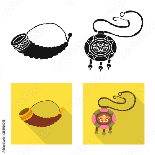 Vector illustration of culture and sightseeing symbol. Set of culture and originality stock symbol for web.
