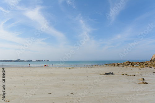 guernsey beach summer overexposed pastel colors photo