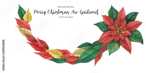 Christmas Poinsettia Garland