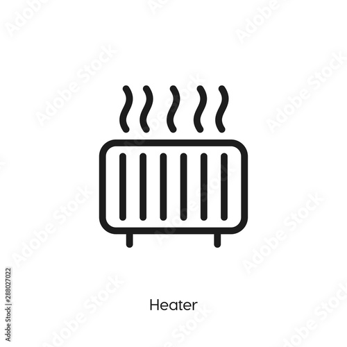 heater icon vector symbol sign