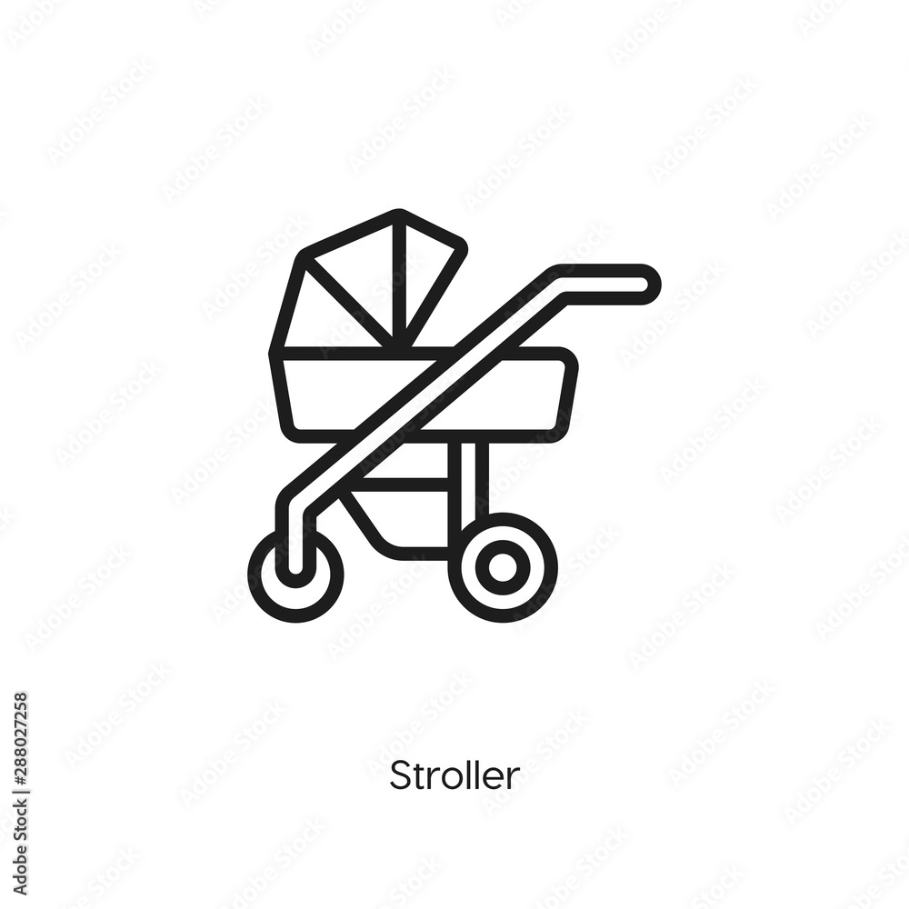 stroller icon vector symbol sign stroller icon vector symbol sign