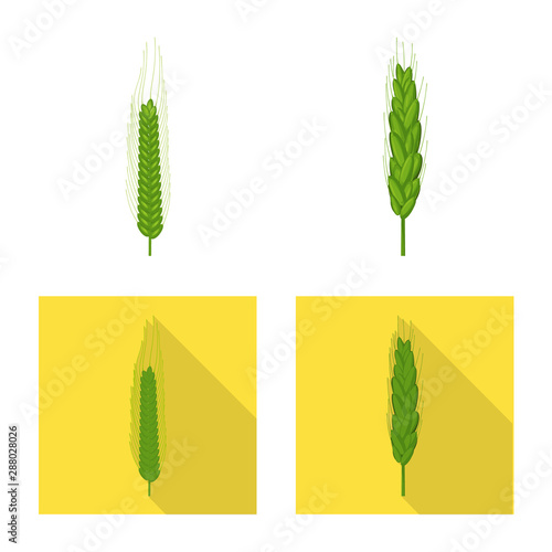 Isolated object of agriculture and farming logo. Set of agriculture and plant stock symbol for web.