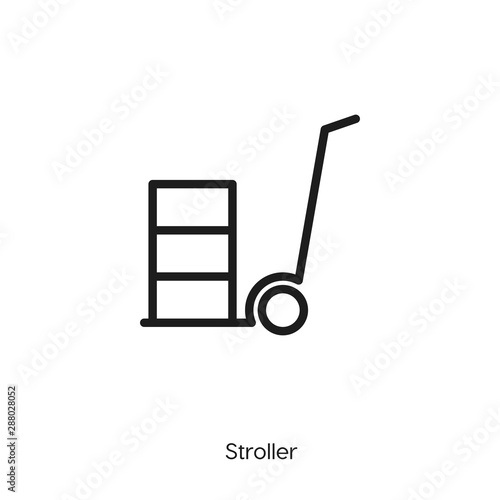 stroller icon vector symbol sign