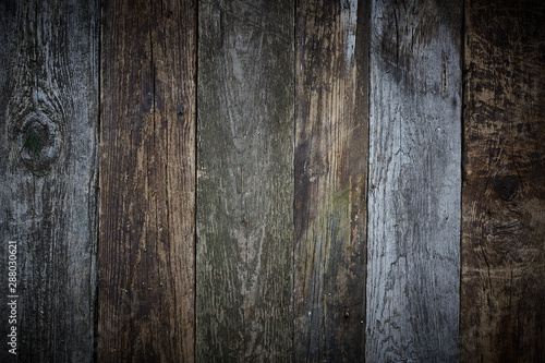 Close-up brushed rustic old wood texture, background or concept, selective focus