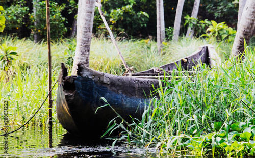 anchored boat
