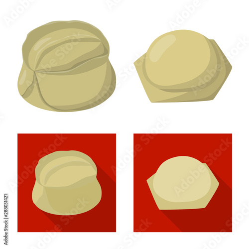 Isolated object of products and cooking symbol. Collection of products and appetizer stock symbol for web.