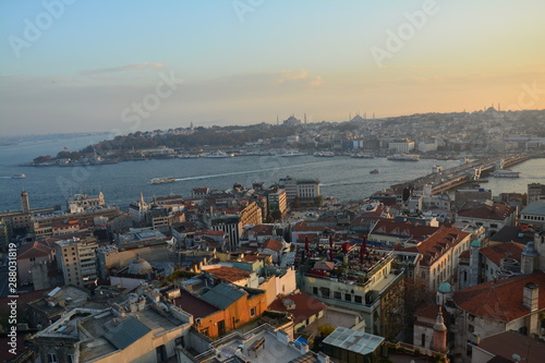 Panorama Istanbul Coucher de Soleil Turquie