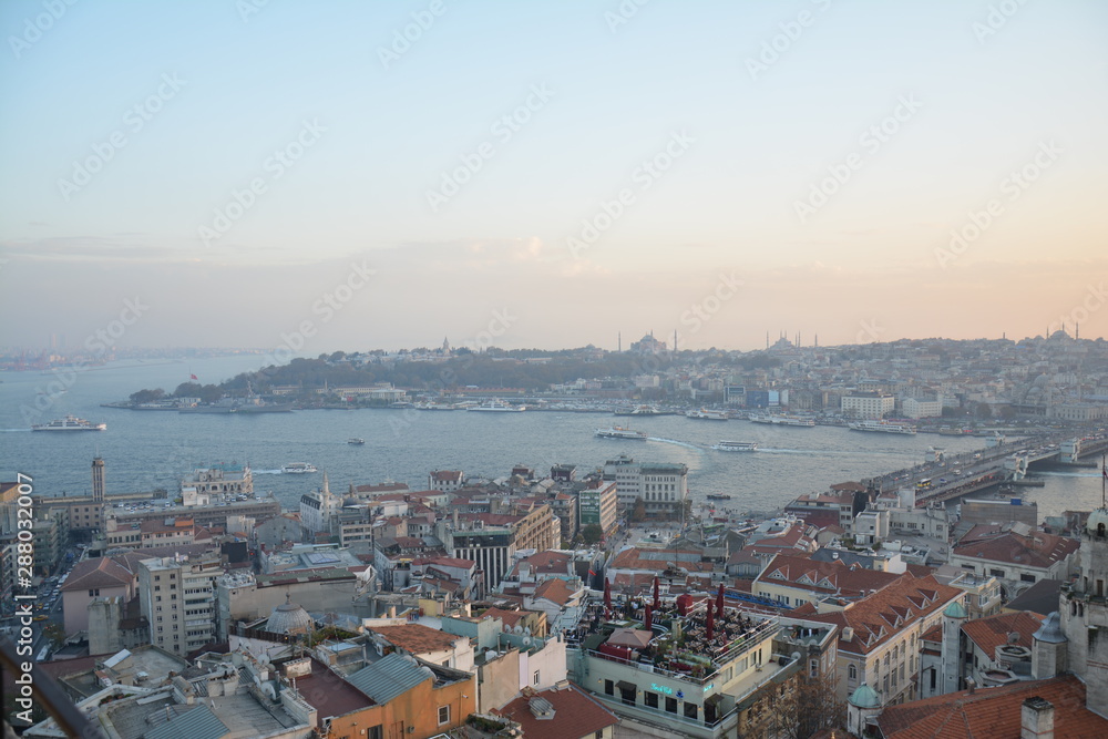 Panorama Istanbul Coucher de Soleil Turquie