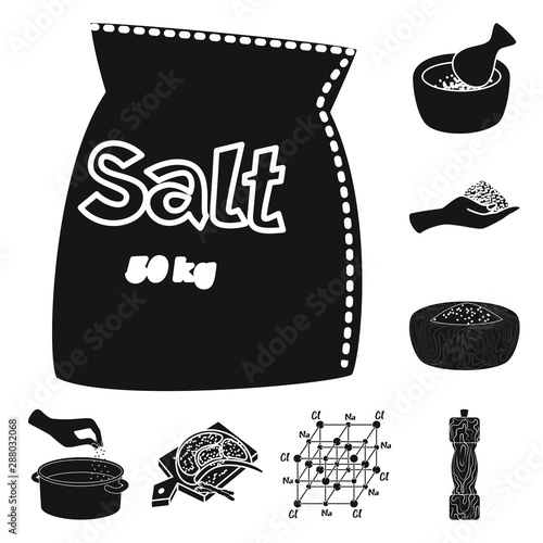 Vector design of natural and baking symbol. Set of natural and food vector icon for stock.