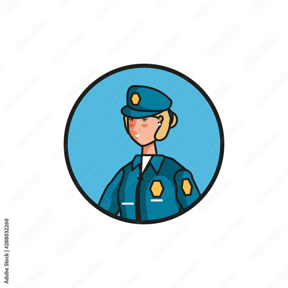 female police officer avatar character female police officer avatar character