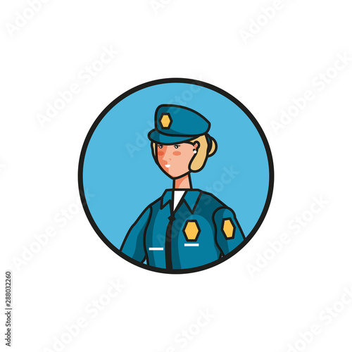 female police officer avatar character