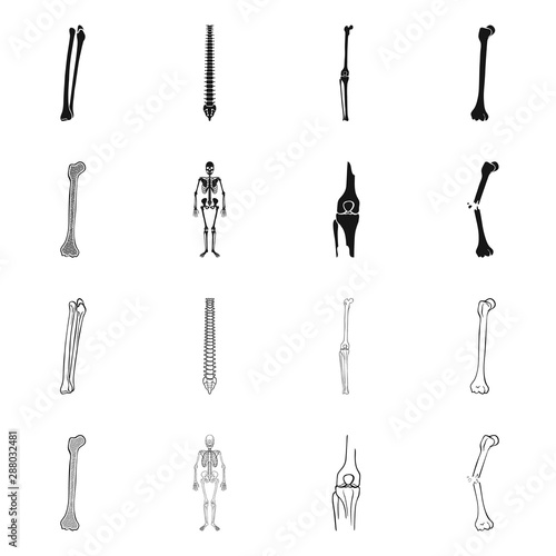 Vector illustration of medicine and clinic symbol. Set of medicine and medical stock vector illustration.