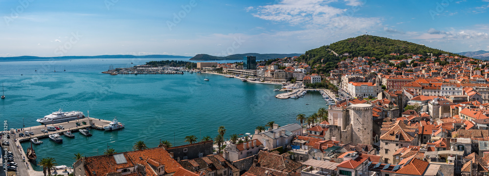 Split Chorwacja panorama - obrazy, fototapety, plakaty 