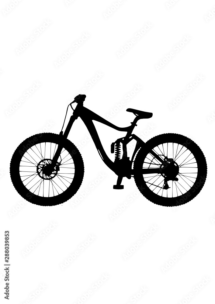 Downhill Enduro MTB Bike Fahrrad Icon Logo Grafik Vektor
