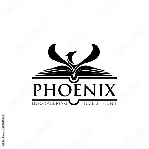 Rustic Style Logo Phoenix Book keeping