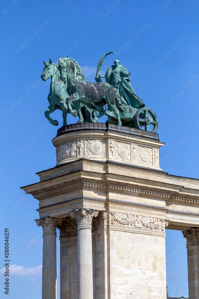 Hero Square in Budapest, Hungary Hero Square in Budapest, Hungary