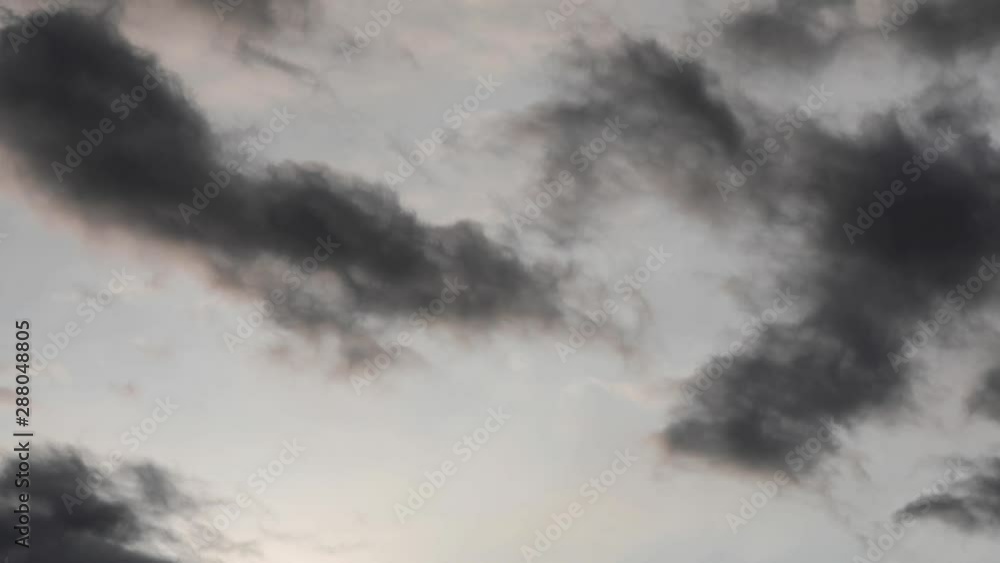 Dark evening clouds time lapse background. Dark evening clouds time lapse background.