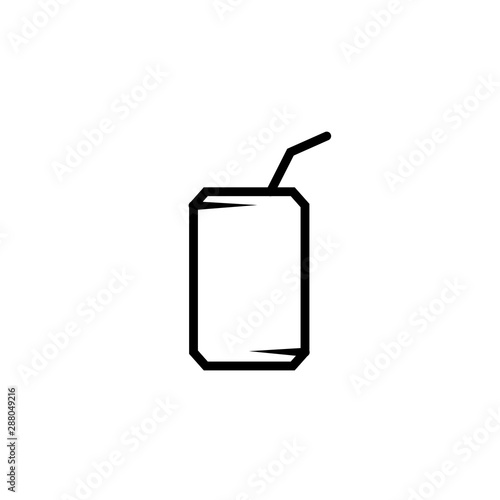 Soda can minimalist vector icon