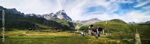 Matterhorn (Monte Cervino) and Church of the Aosta Battalion of the Alpine Troops 