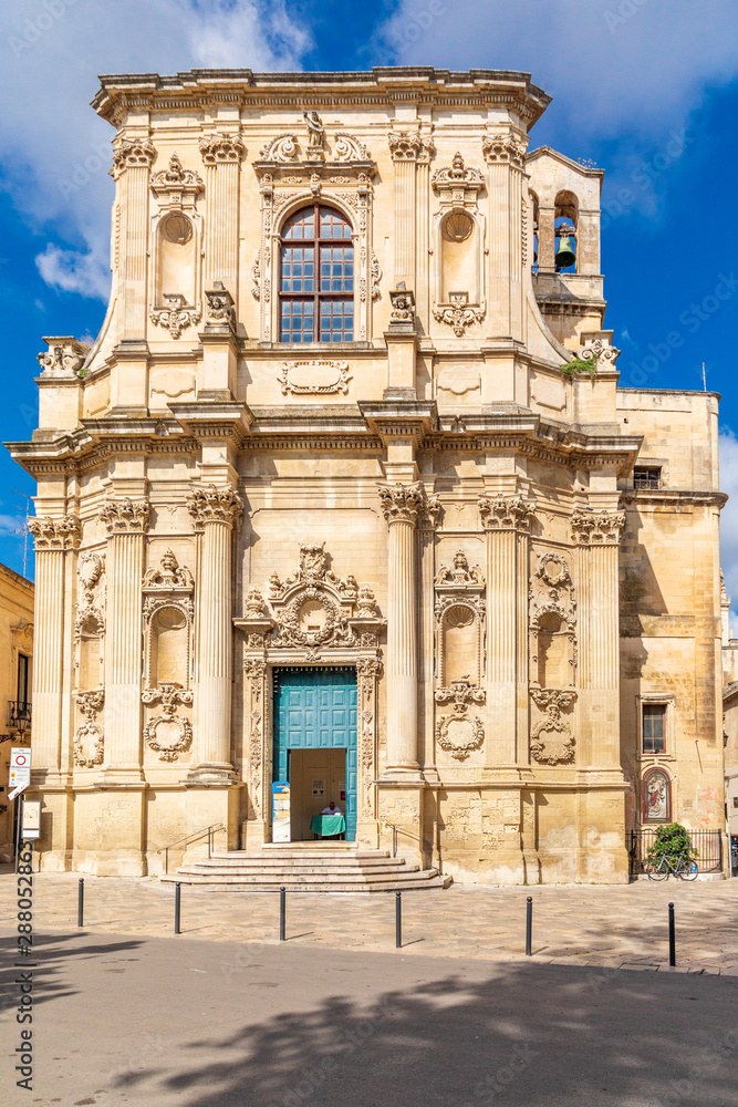 Obraz premium Italy, Apulia, Province of Lecce, Lecce. Baroque church Chiesa di Santa Chiara.