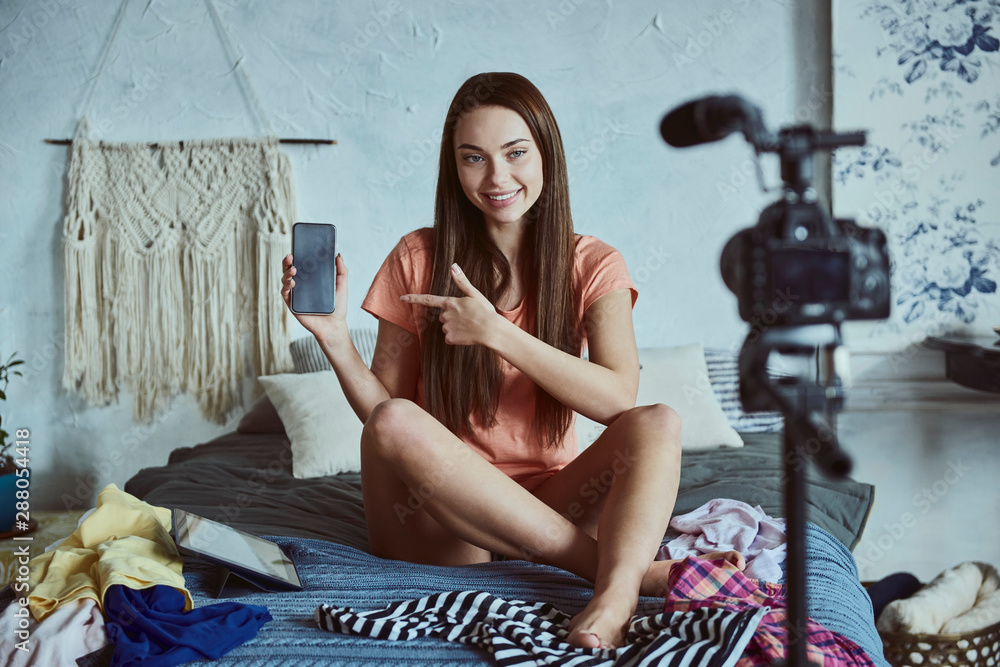 Fototapeta premium Girl Blogger