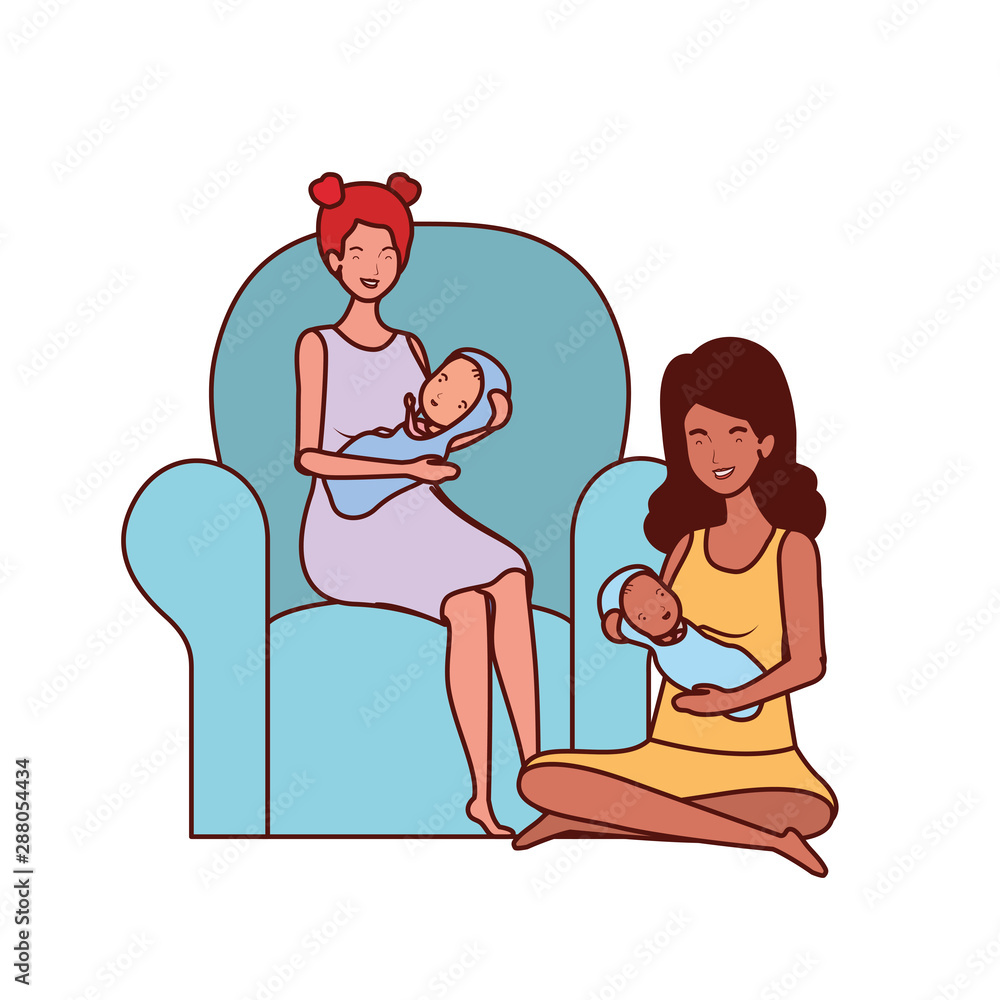 cute pregnancy mothers seated lifting little babies in the bedroom cute pregnancy mothers seated lifting little babies in the bedroom