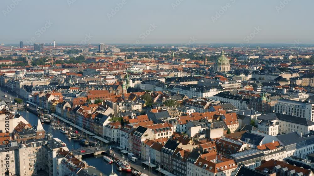 Aerial view of Copenhagen in the morning Aerial view of Copenhagen in the morning