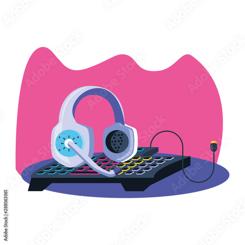headset audio communicator with keypad