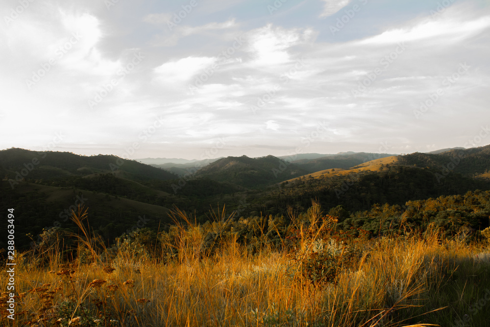 Fototapeta premium sunset in the mountains