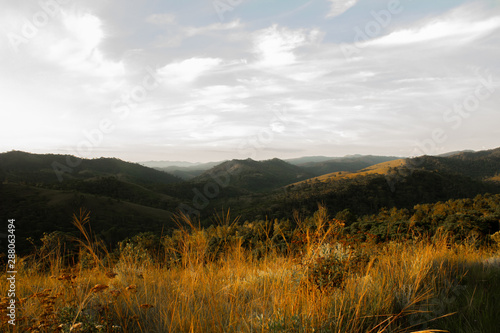 sunset in the mountains