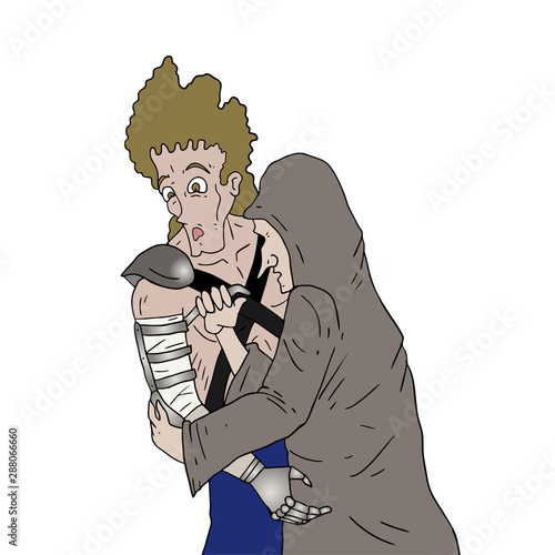 druid placing a prosthetic arm