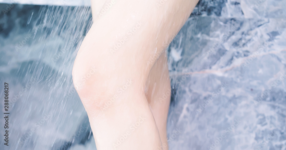 Fototapeta premium beauty woman is taking shower