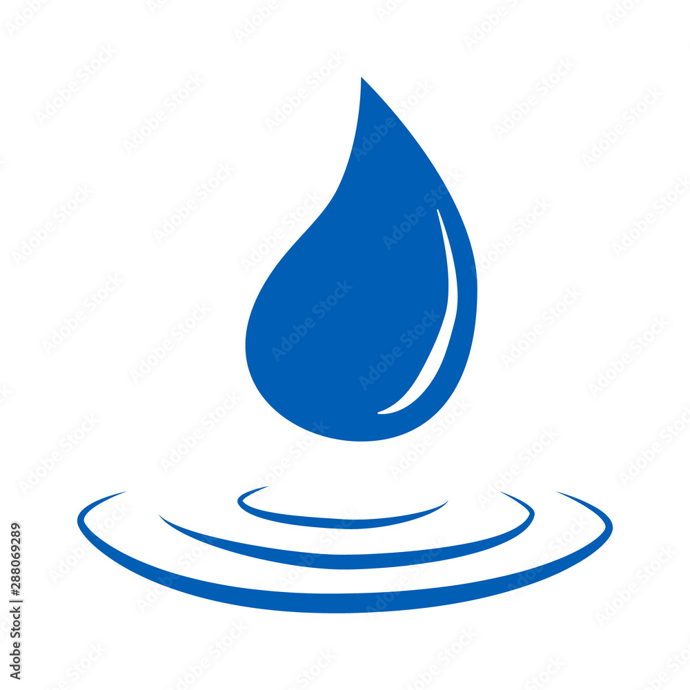 abstract blue water drop icons on white background abstract blue water drop icons on white background