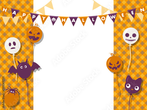 ハロウィン　風船のフレーム素材