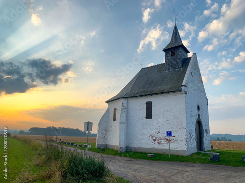 The chapel of Try-au-Chene, also called chapel of Notre-Dame de Hault, rural chapel located in Bousval, village on the Belgian town of Genappe.