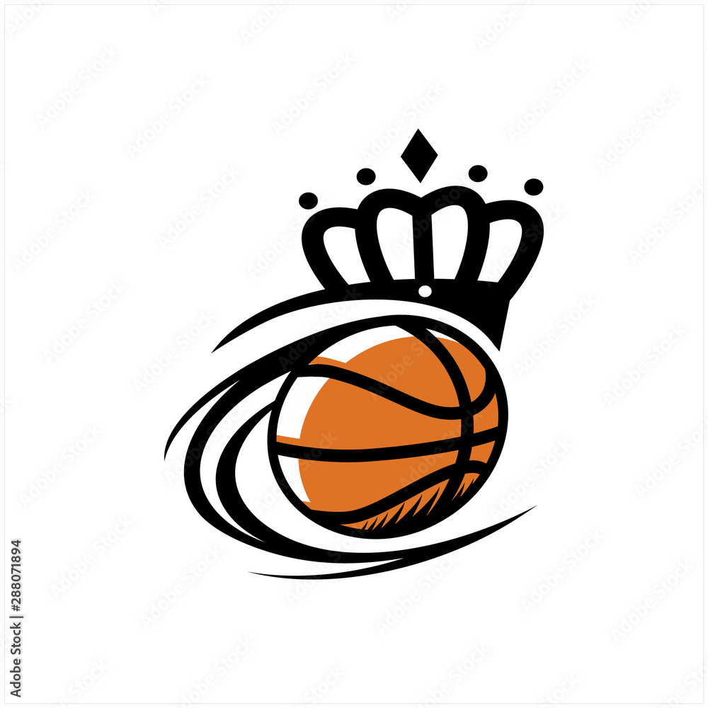 Basketball Ball KQueen Logo Vector