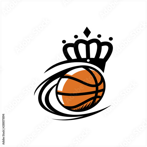 Basketball Ball KQueen Logo Vector photo