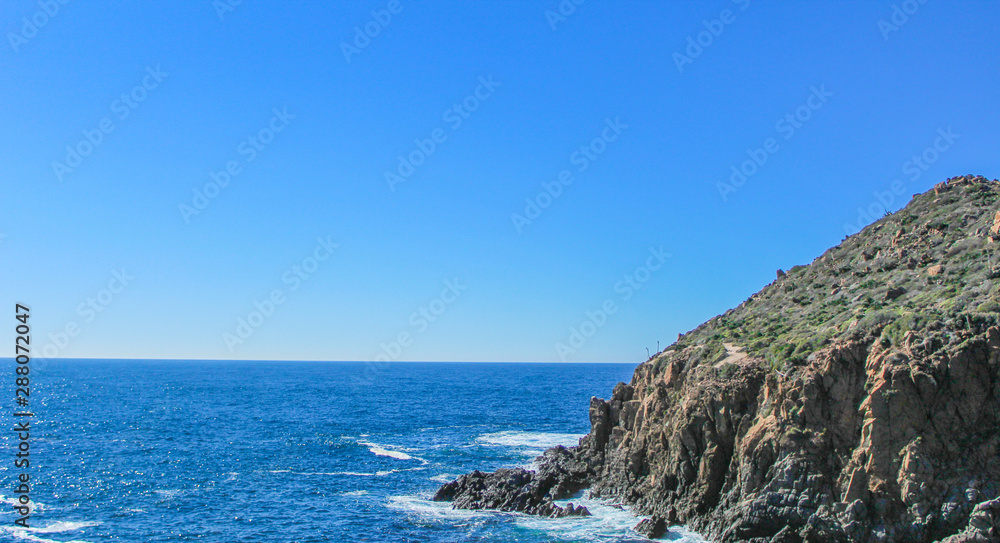  Mexican landscape of sea and mountains