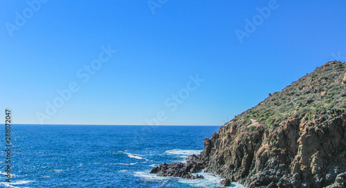  Mexican landscape of sea and mountains