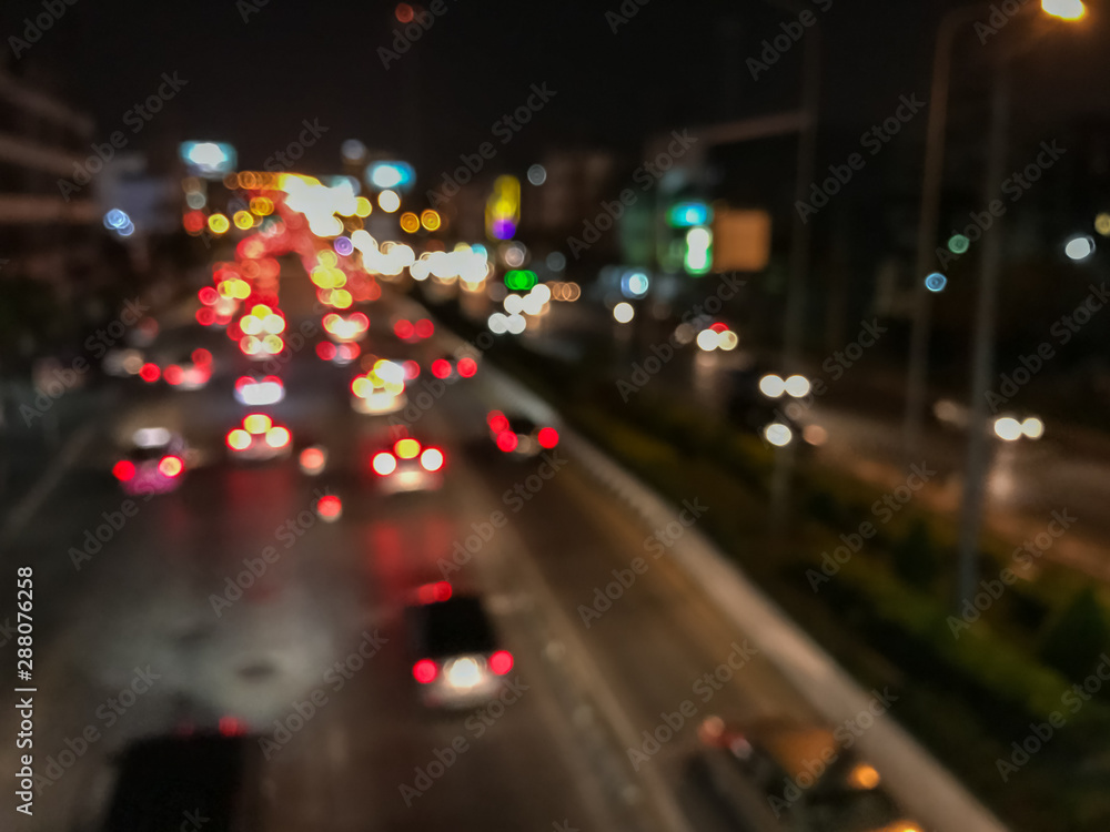 blur of traffic in the city at night blur of traffic in the city at night