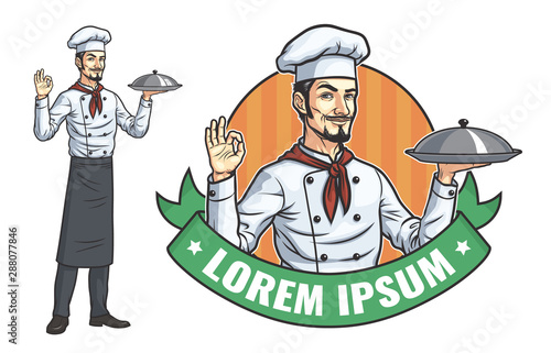 Standing Male Chef Full Body