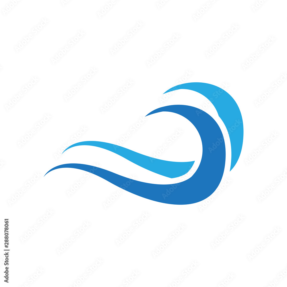 waves icon logo vector design template waves icon logo vector design template