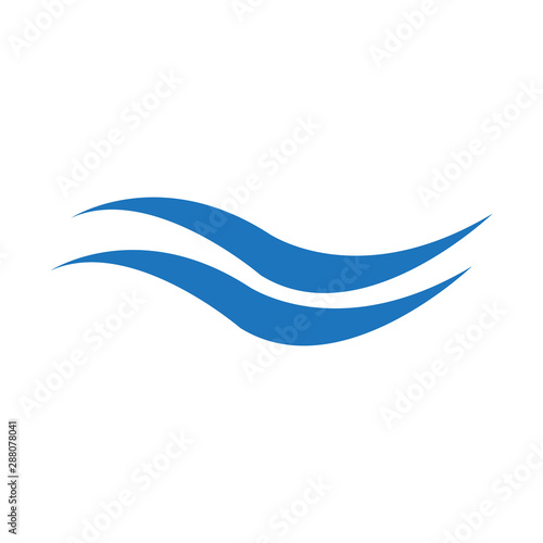 waves icon logo vector design template