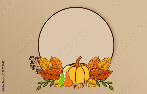 the creative concept design celebration of autumn and Thanksgiving festivals photo